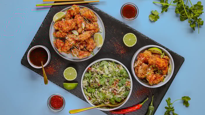 Sprøde vietnamesiske kyllingevinger med fiskesauceglace