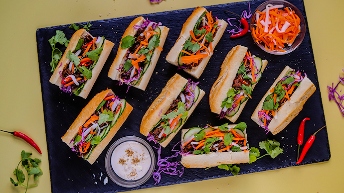 Banh Mi med glaseret kylling